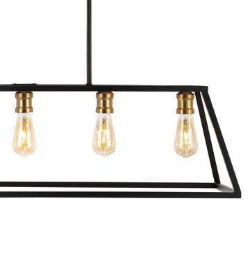 Floyd 38" Adjustable Iron Farmhouse Vintage LED Dimmable Pendant